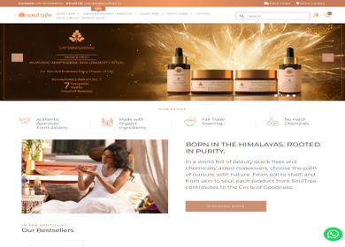 SoulTree — India Beauty Brand Mobile Navigation